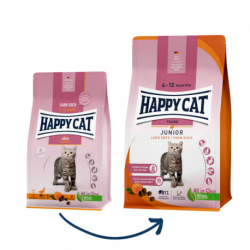 Happy Cat Young Junior Land Ente / Kačica 4 kg
