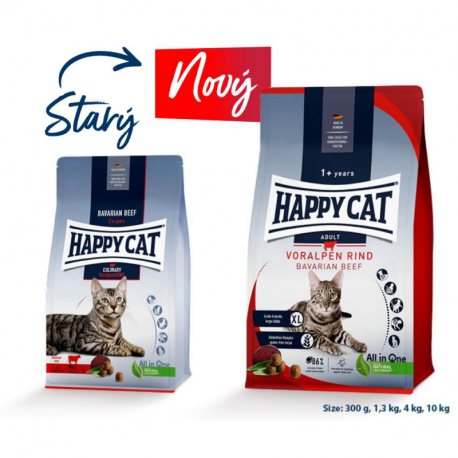 Happy Cat Culinary Adult Voralpen-Rind / Hovězí 10 kg