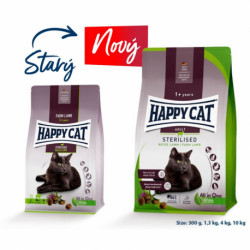 Happy Cat Sterilised Adult Weide-Lamm / Jehnečí 10 kg