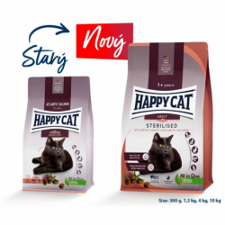 Happy Cat Sterilised Adult Atlantik-Lachs / Losos 4 kg