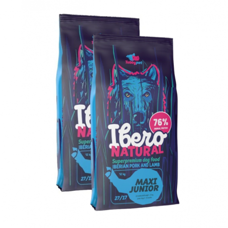 Ibero Natural Dog Maxi Junior - 2x12kg