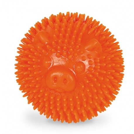 Špicatá lopta "Prasiatko" 6,5cm oranžová