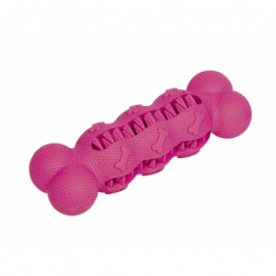 Kosť z gumy ružová 17cm