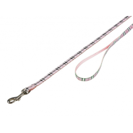Vodítko "Tartan" (XS) 1,2m ružová