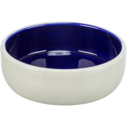 Keramická miska s glazurou 300ml/13 cm - krémovo/modrá