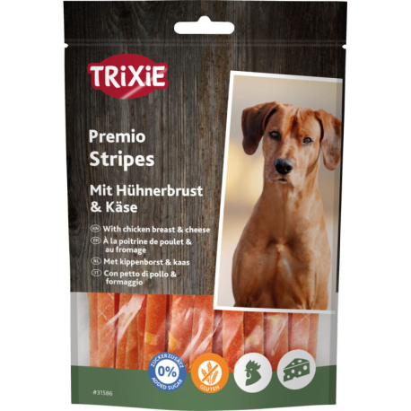 Premio CHICKEN CHEESE STRIPES - kuřecí pásky se sýrem 100g
