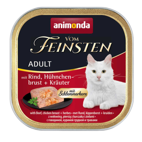 V.Feinsten CORE hovězí, kuřecí prsa + bylinky pro kočky 100g
