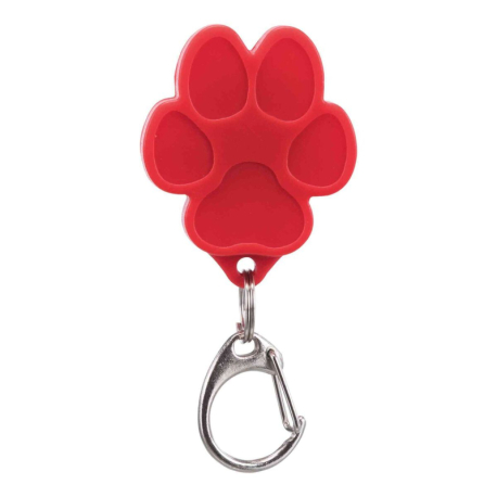 Flasher USB blikačka pro psy 3,5 x 4,3 cm tvar tlapka
