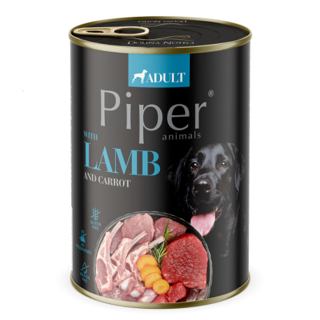 NEW PIPER s jehněčím a mrkví, konzerva pro psy 400 g