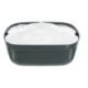 Pítko fontána Polygon, melamin/silikon, 2.5 l/ 28 × 11 × 22 cm, šedá/bílá