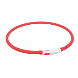 Flash USB svítící obojek XS-XL 70 cm / 10 mm, červená