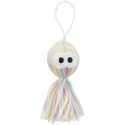 Strašidýlko z vlny s rolničkou, hračka pro kočky, 12 cm, polyester