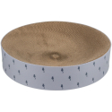 LILLY kulatý škrabací pelech s catnipem, o 45 × 10 cm, karton, šedá
