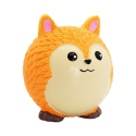 Míček v designu liška, se zvukem, 8 cm, latex, oranžová, HipHop Dog