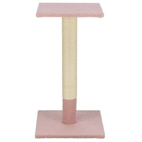 Škrabací sloupek BAENA, 69 cm, teddy plyš, starorůžová - LIMITOVANÁ NABÍDKA