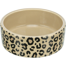 Keramická miska LEO, 0,3 l/ 12 cm, hnědá/leopardí
