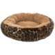 SOFT Edition kulaté lůžko LEO s okrajem, ø 50 cm, hnědá/leopardí