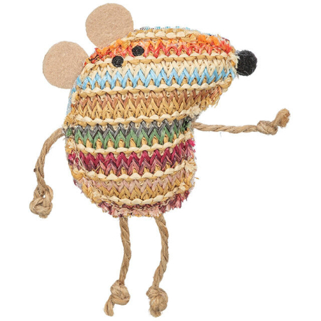 Myška barevná s catnipem, 14 cm, polyester