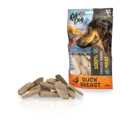 KIDDOG SUPER PREMIUM 100% kachní prsa sušená mrazem 50 g