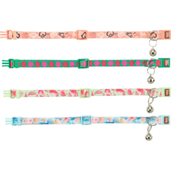 Obojek pro kočky, Flower Power, 19–31 cm/10 mm, různé barvy