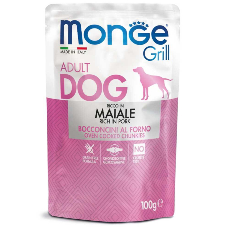 MONGE GRILL kapsička s vepřovým masem pro psy 100 g