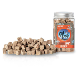 KIDDOG Super Premium 100% freeze dried BEEF CUBES  - čistá hovězí svalovina sušená mrazem 70 g
